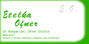 etelka ofner business card